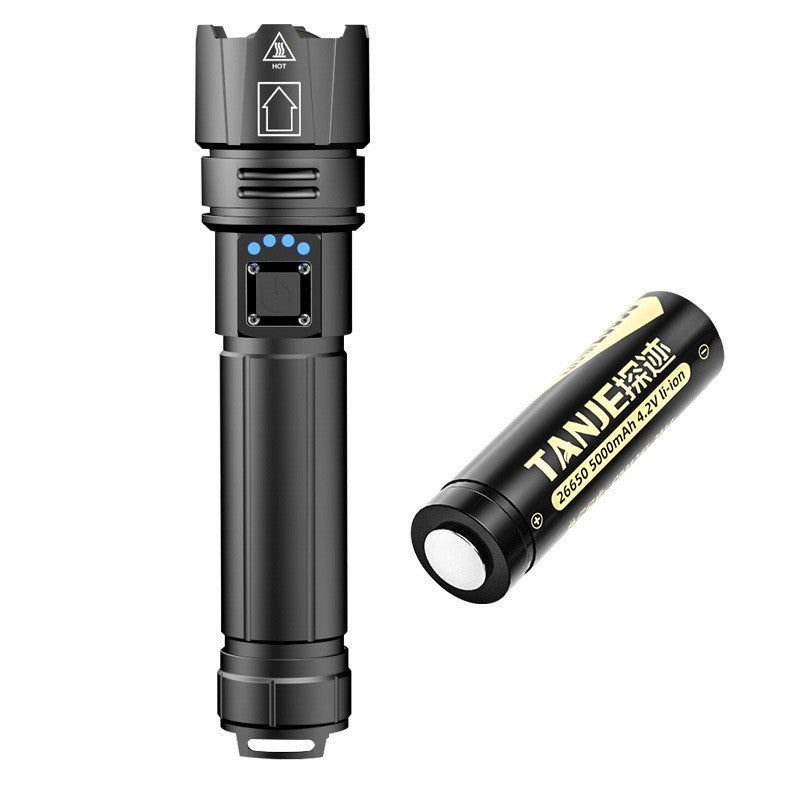 30W Bright Beam Adjustable Zoom Flashlight